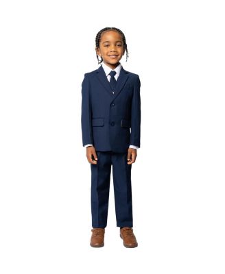 Toddler Boys 007 Slim Fit 5-Piece Shirt, Tie, Jacket, Vest and Pants Suit Set