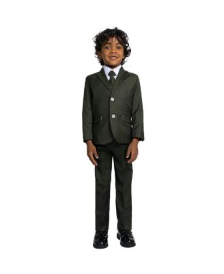 Toddler Boys 007 Slim Fit 5-Piece Shirt, Tie, Jacket, Vest and Pants Suit Set