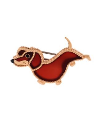 Dachshund Lucky Animals Brooch in 18k Rose Gold