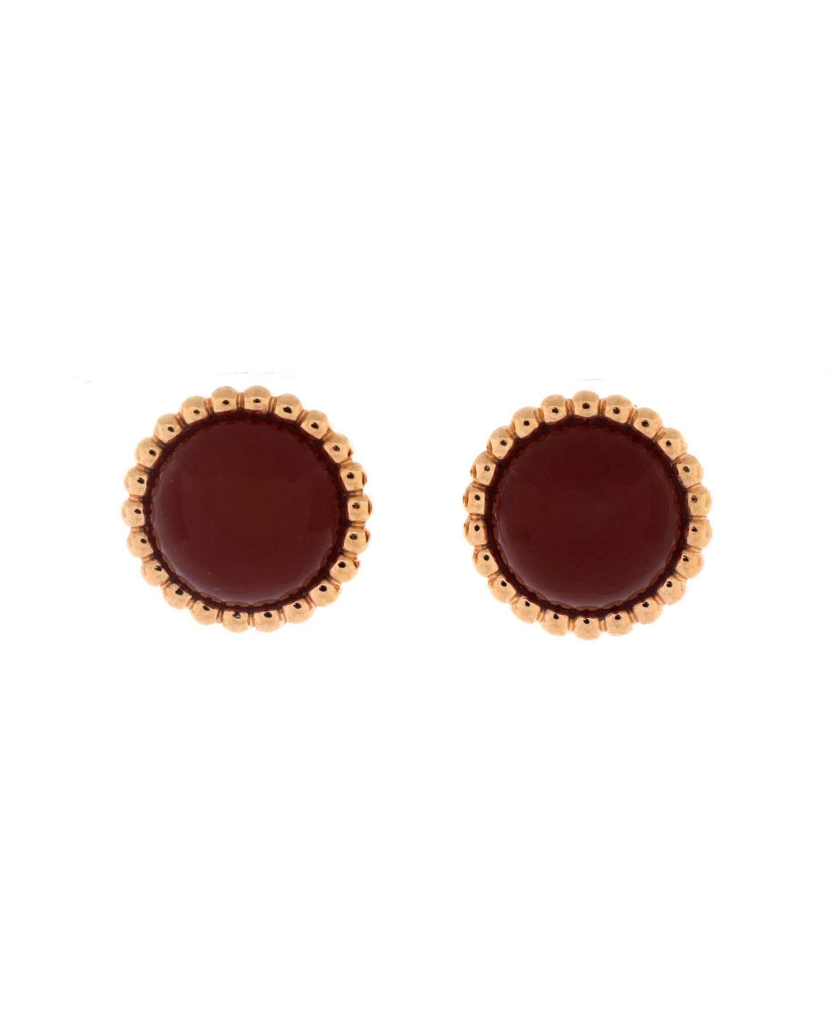 Pre-Owned Van Cleef and Arpels Perlee Couleurs Stud Earrings - 18k rose gold