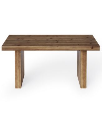 Farmhouse Solid Wood Dining Table with Spacious Rectangular Top for 4 to 6 People