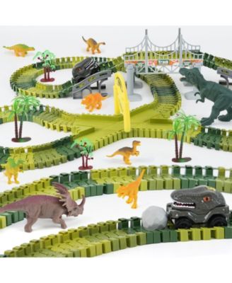Construction Flexible-Track Electric-Cars Race Track Set