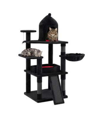 Gothic Multi-Level Cat Tree Featuring Castle Condo House