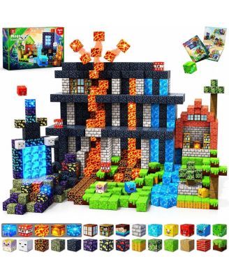 Dinosaur Forest Castle 150-Piece Magnetic Building Blocks, Ages 3+