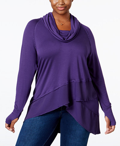 Melissa McCarthy Seven7 Trendy Plus Size Asymmetrical Sweater