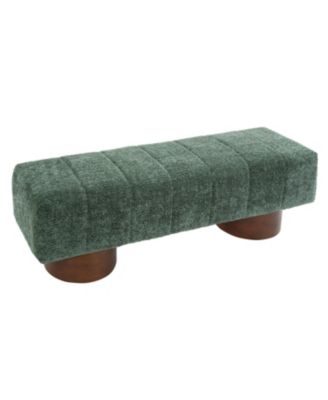 61.02-Inch Boucle Upholstered Dining Bench with Rubber and Plywood Frame and 250 LBS Capacity