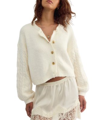 Women's Thistle Cropped Crewneck Cardigan