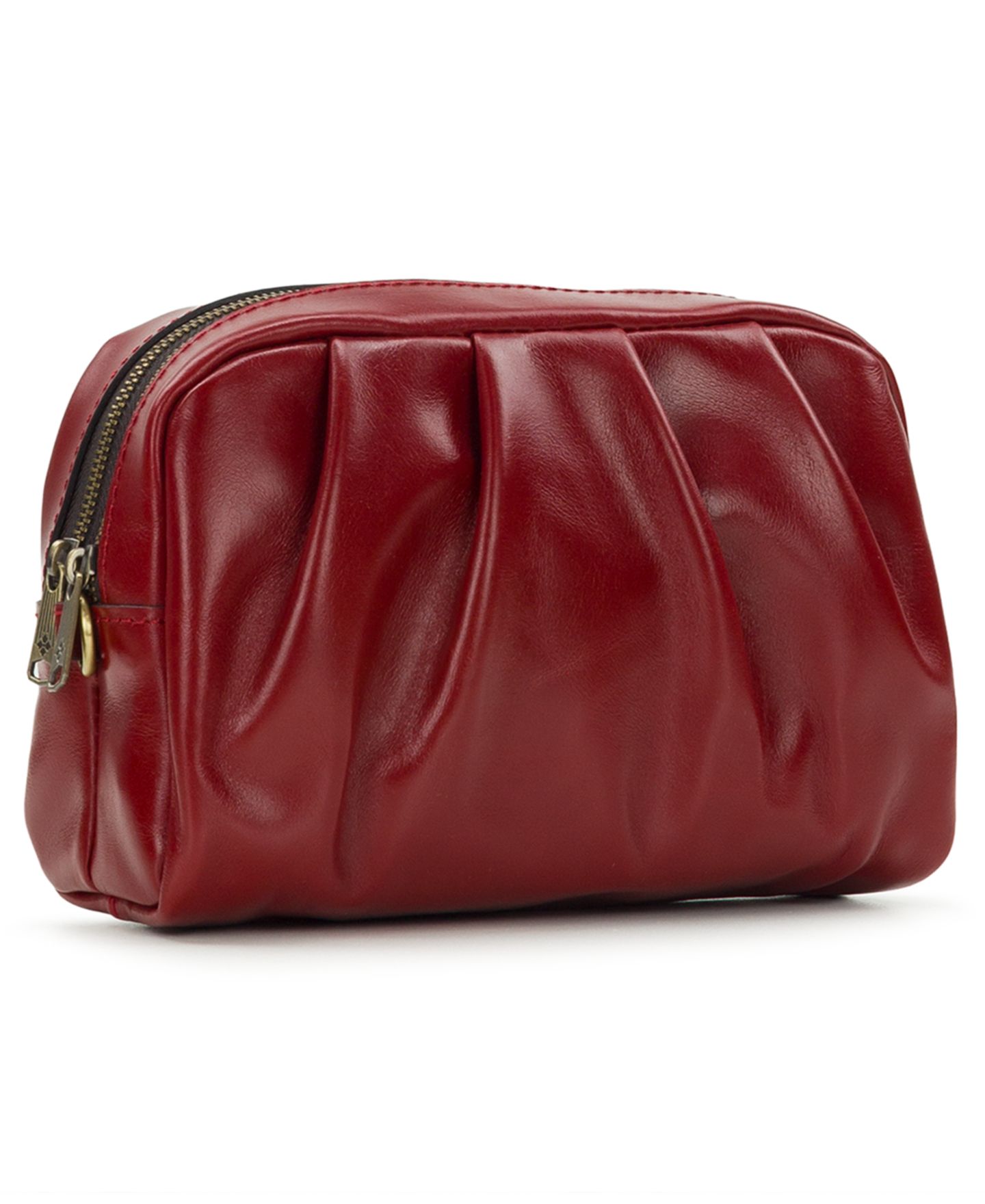 Женская сумка Patricia Nash Frankie Boxed Leather Cosmetic Case, цвет: Ягодный красный — фото 3