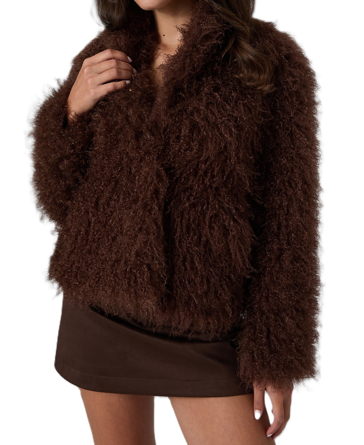 Guess Women's Simona Faux Fur Teddy Jacket