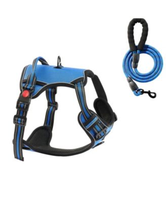 No Pull Adjustable Dog Harness with 5 ft Leash Included