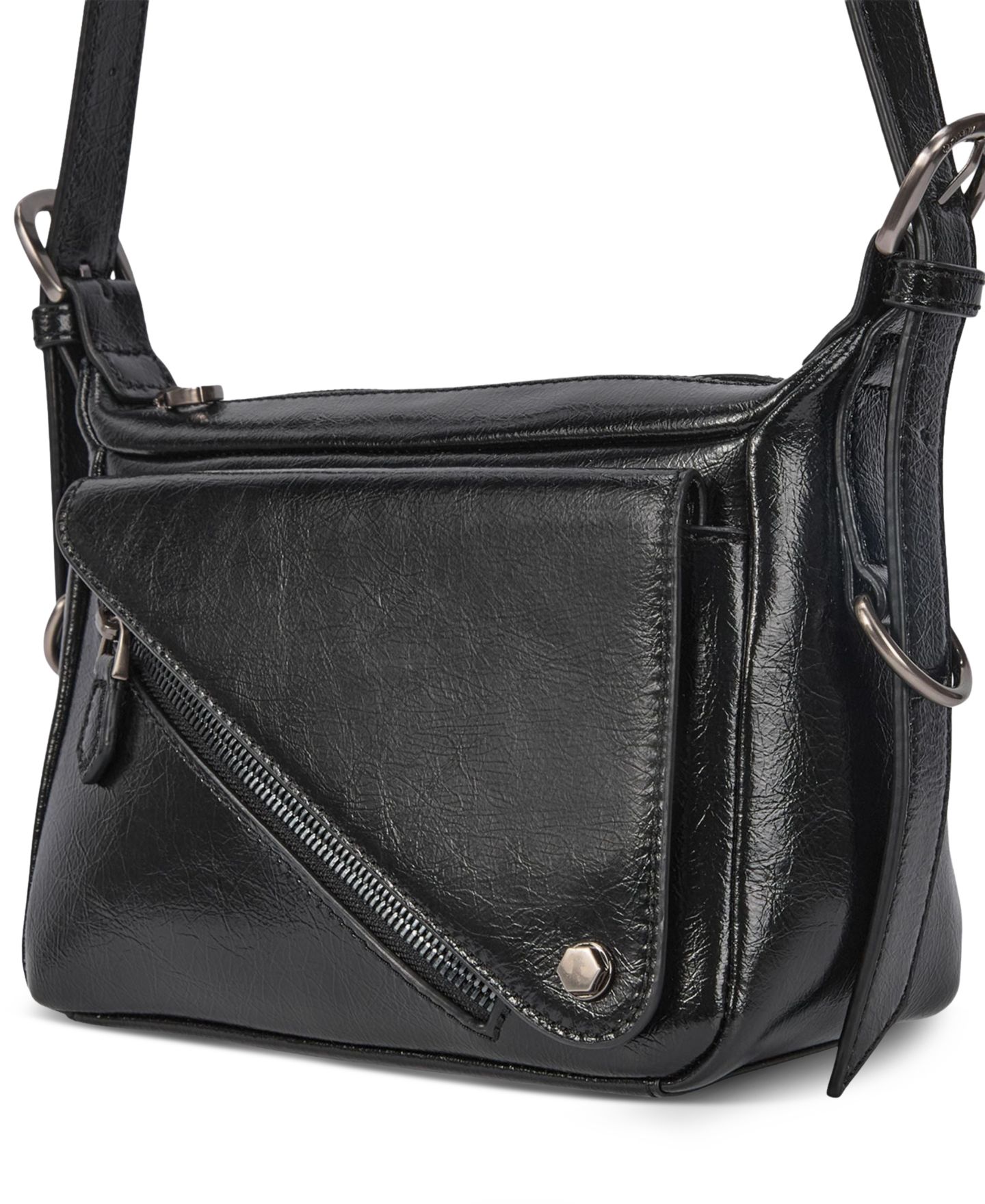 Женская сумка orYANY Moto Small Leather Crossbody, цвет: Чёрный — фото 7