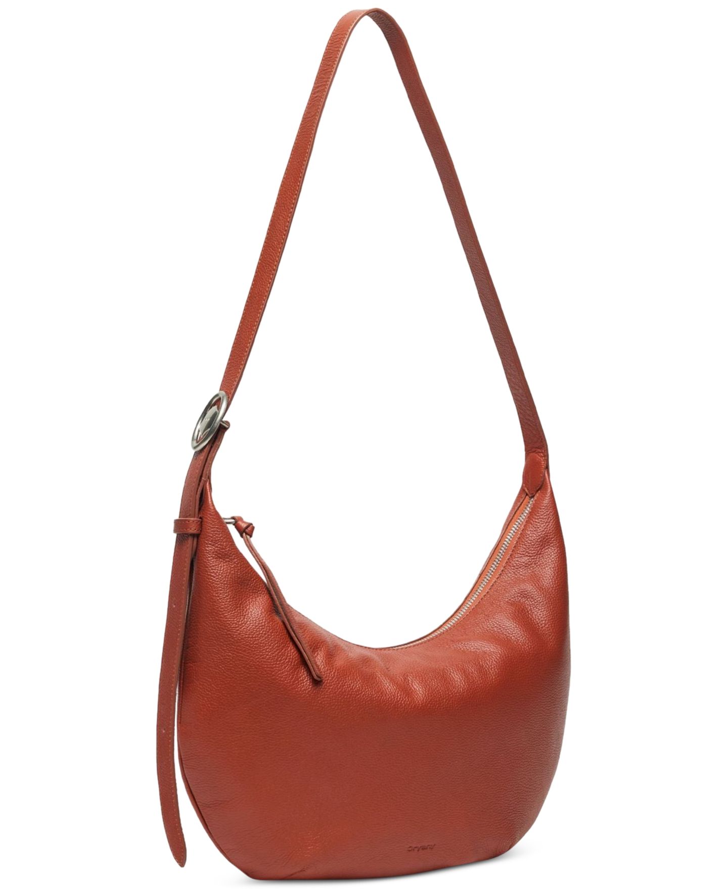 Женская сумка orYANY Crescent Medium Hobo Leather Shoulder Handbag, цвет: Коньячный — фото 3