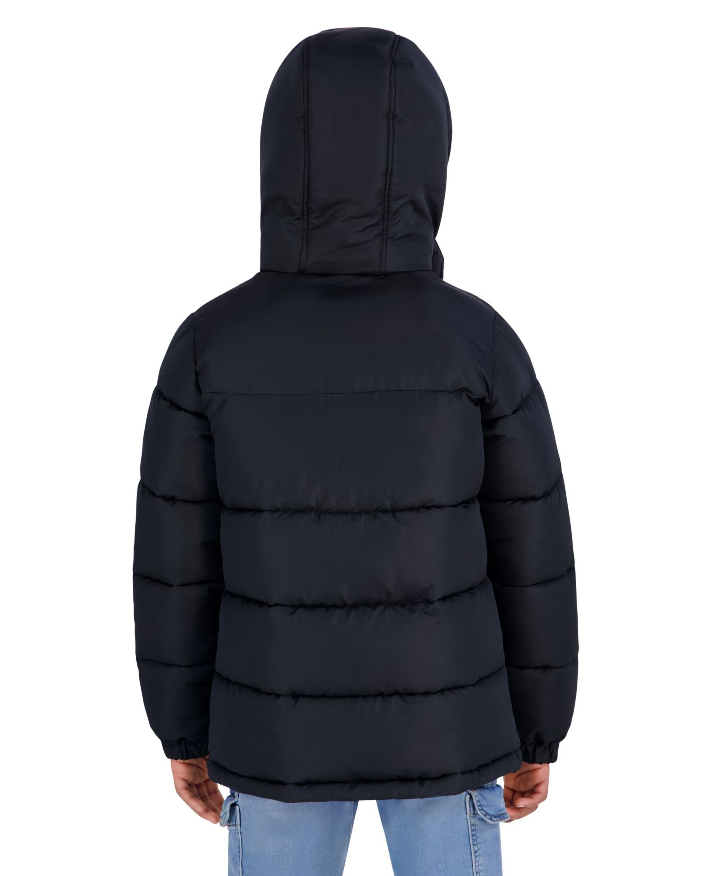 Куртка Reebok Hooded Heavyweight Puffer Jacket для мальчиков, цвет: Чёрный — фото 5