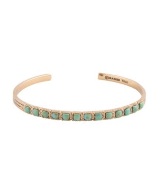 Women's Gold-Tone Turquoise In Line Cuff Bracelet