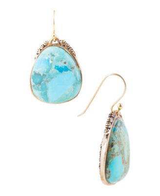 Genuine Turquoise Agave Statement Chandelier Drop Earrings