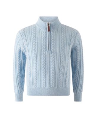 Boys' 2T-10 Cashmere Half-Zip Sweater