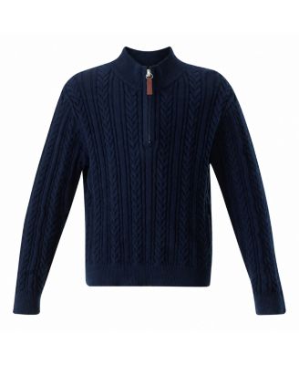 Toddler Boys' 2T-10 Cable-Knit Half-Zip Sweater