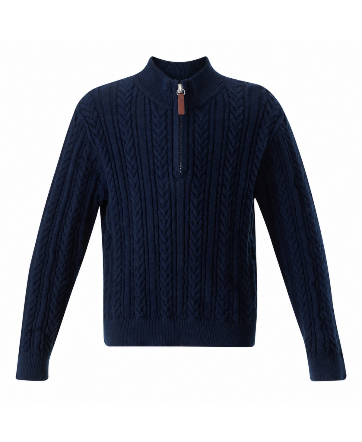 Rachel Riley Toddler Boys' 2T-10 Cable-Knit Half-Zip Sweater