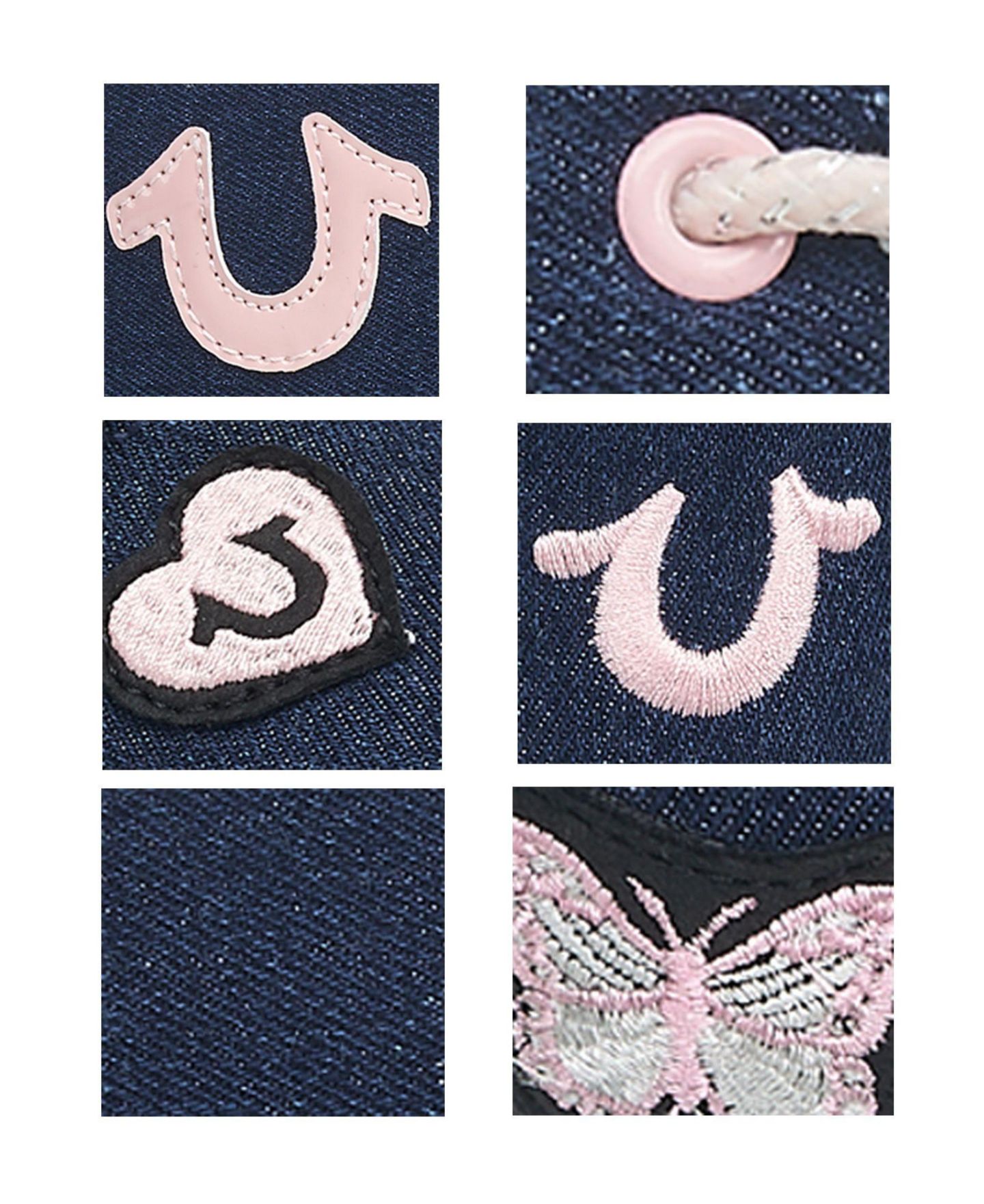 Детские ботинки True Religion Cleo из искусственной замши с нашивкой-логотипом, цвет: Тёмный джинсовый — фото 6