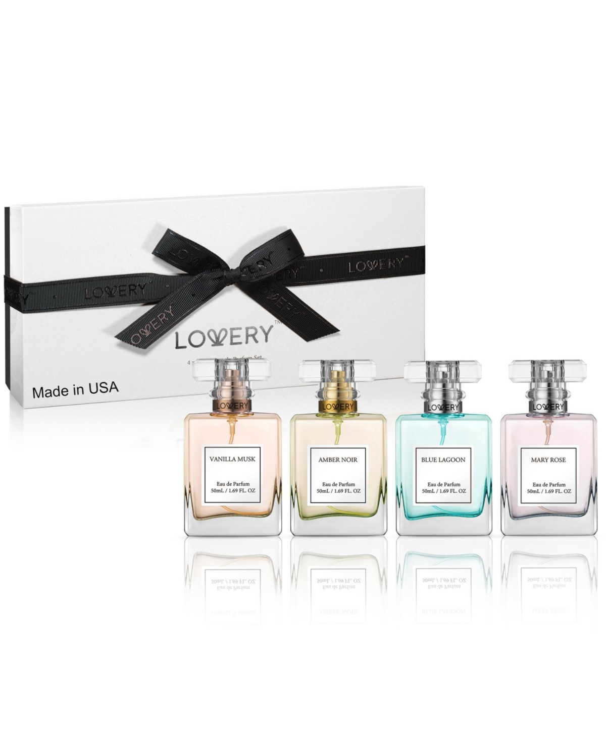 Lovery Perfume Set for Women, 4pc Floral Fragrance Gift Set, Luxury Womens Perfume, Eau de Parfum Collection, Travel Size Perfume - Multi