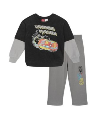 Lightning McQueen Boys' Fleece 2-Piece Sweatshirt and Pants Set