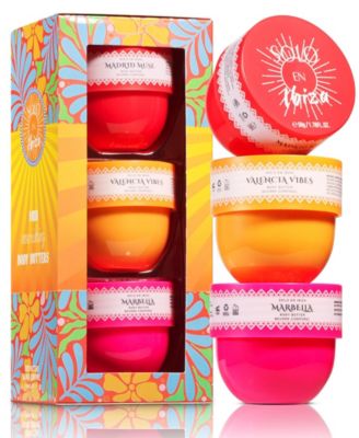 Body Butter Gift Set, 3 Piece Whipped Body Cream Skincare Set