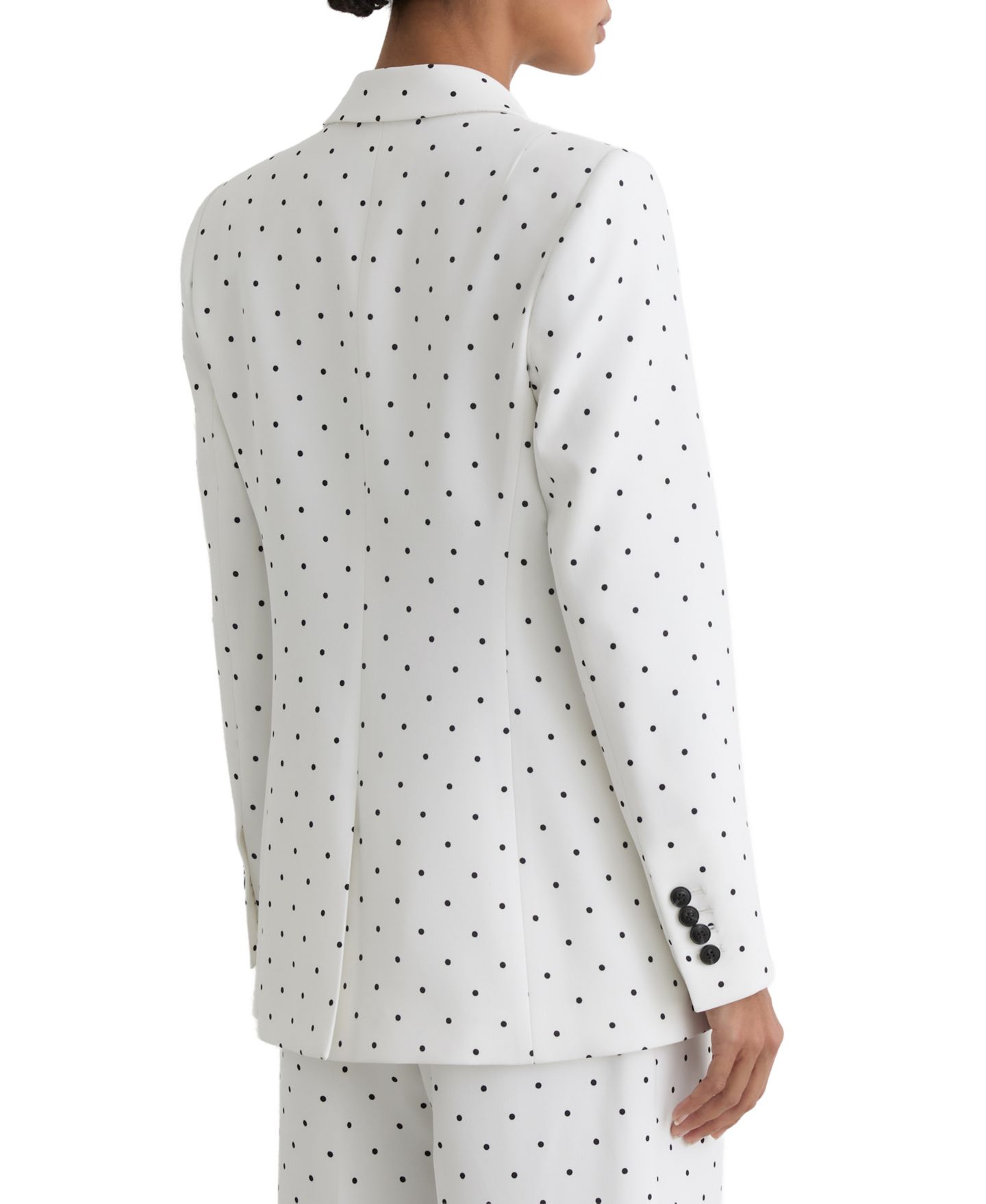 Женский пиджак REISS Beatrix Double-Breasted Padded-Shoulder Blazer, цвет: Whitenavy — фото 3