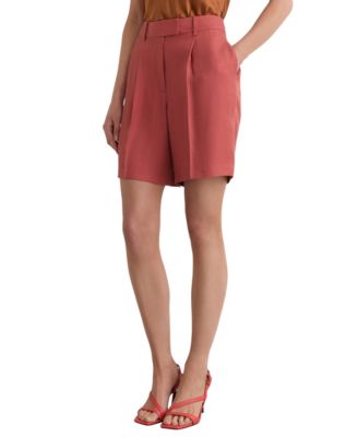 Women's Jules Pleated Mid-Rise Bermuda Shorts