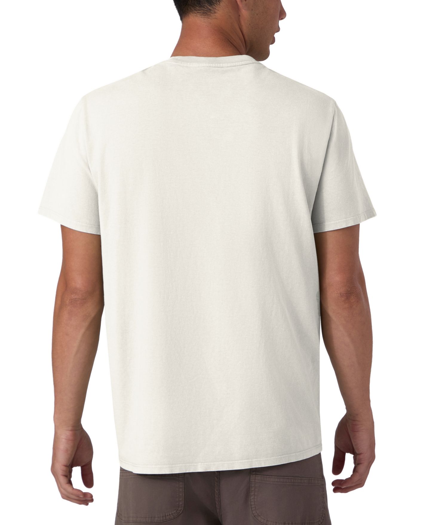 Мужская футболка GUESS Applique Logo Regular-Fit, цвет: Соляной белый — фото 4