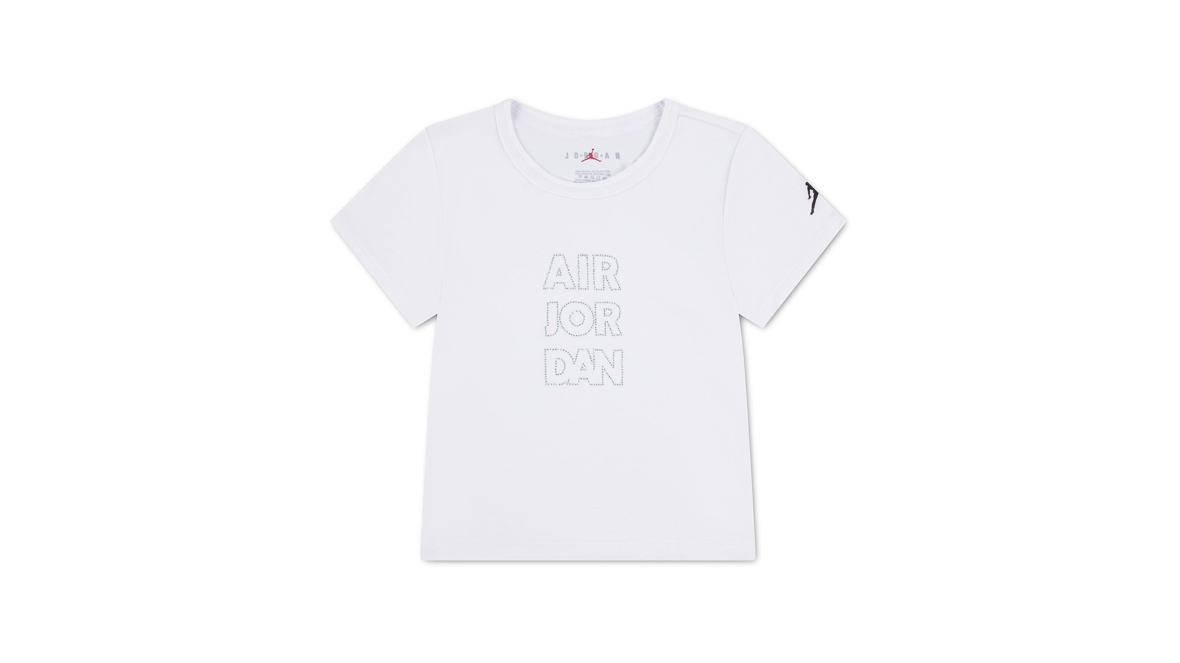 Jordan Girls' 7-16 Air Bling Stack Short-Sleeve T-Shirt