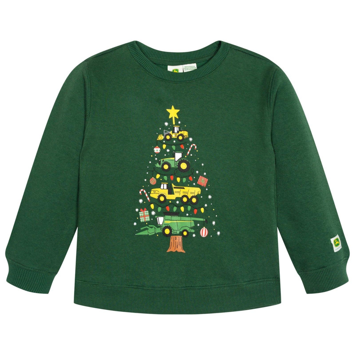 John Deere Boys' 4-20 Holiday Cotton-Blend Fleece Pullover