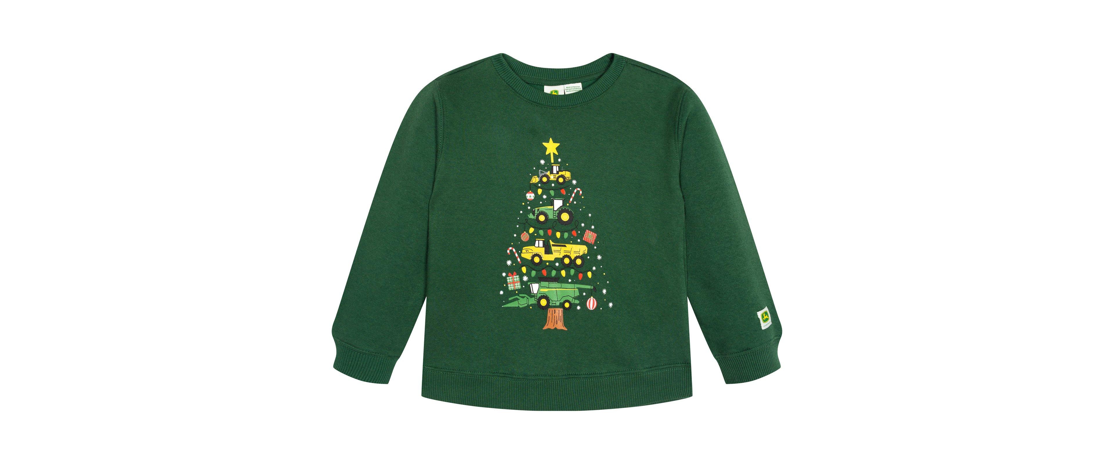 John Deere Boys' 4-20 Holiday Cotton-Blend Fleece Pullover