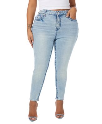 Women's Jennie Mr Sup T Flap Skinny Mid-Rise Light-Wash Jeans