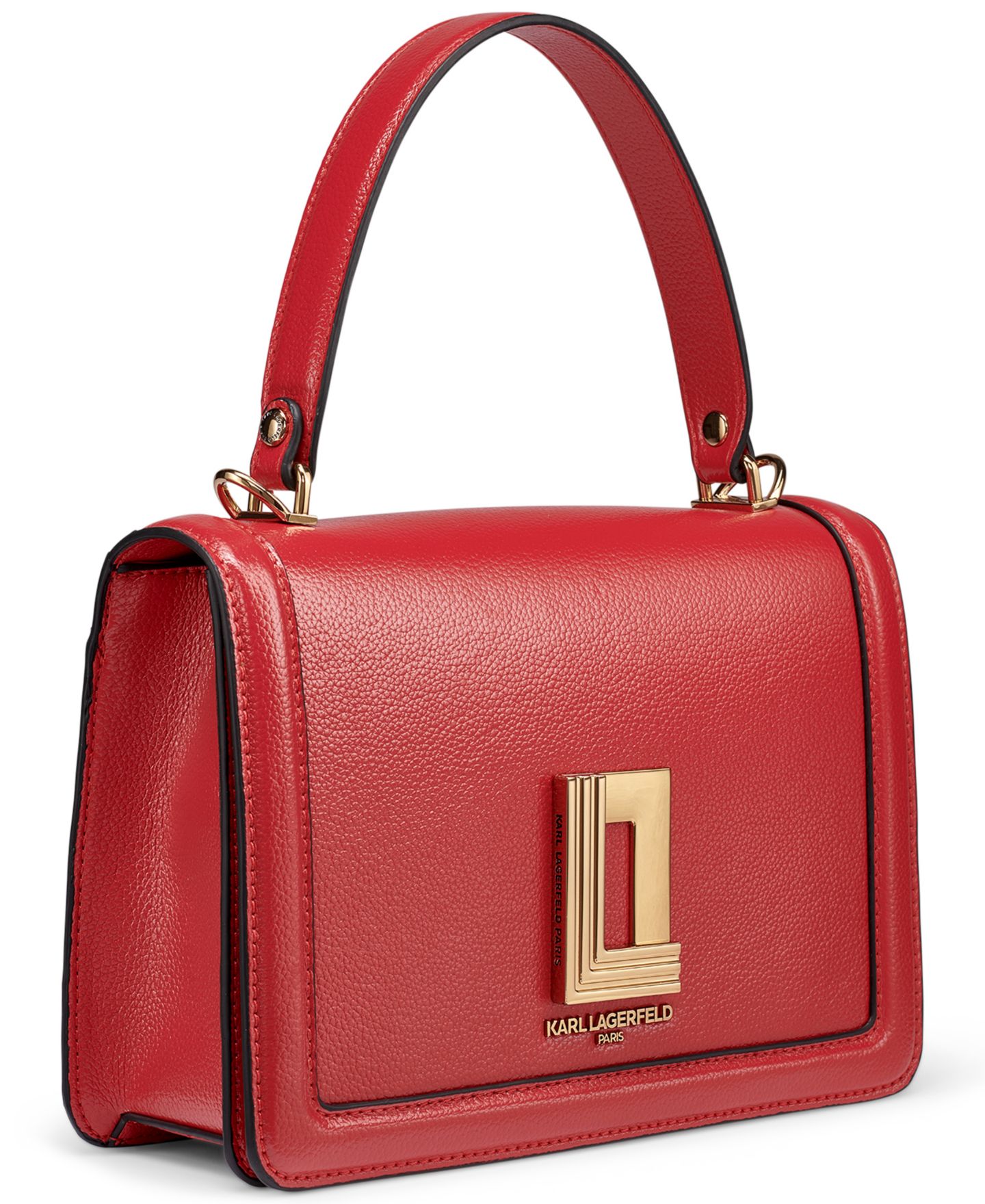 Женская сумка KARL LAGERFELD PARIS Simone Bow Detail Top Handle Satchel Handbag, цвет: Красный — фото 3