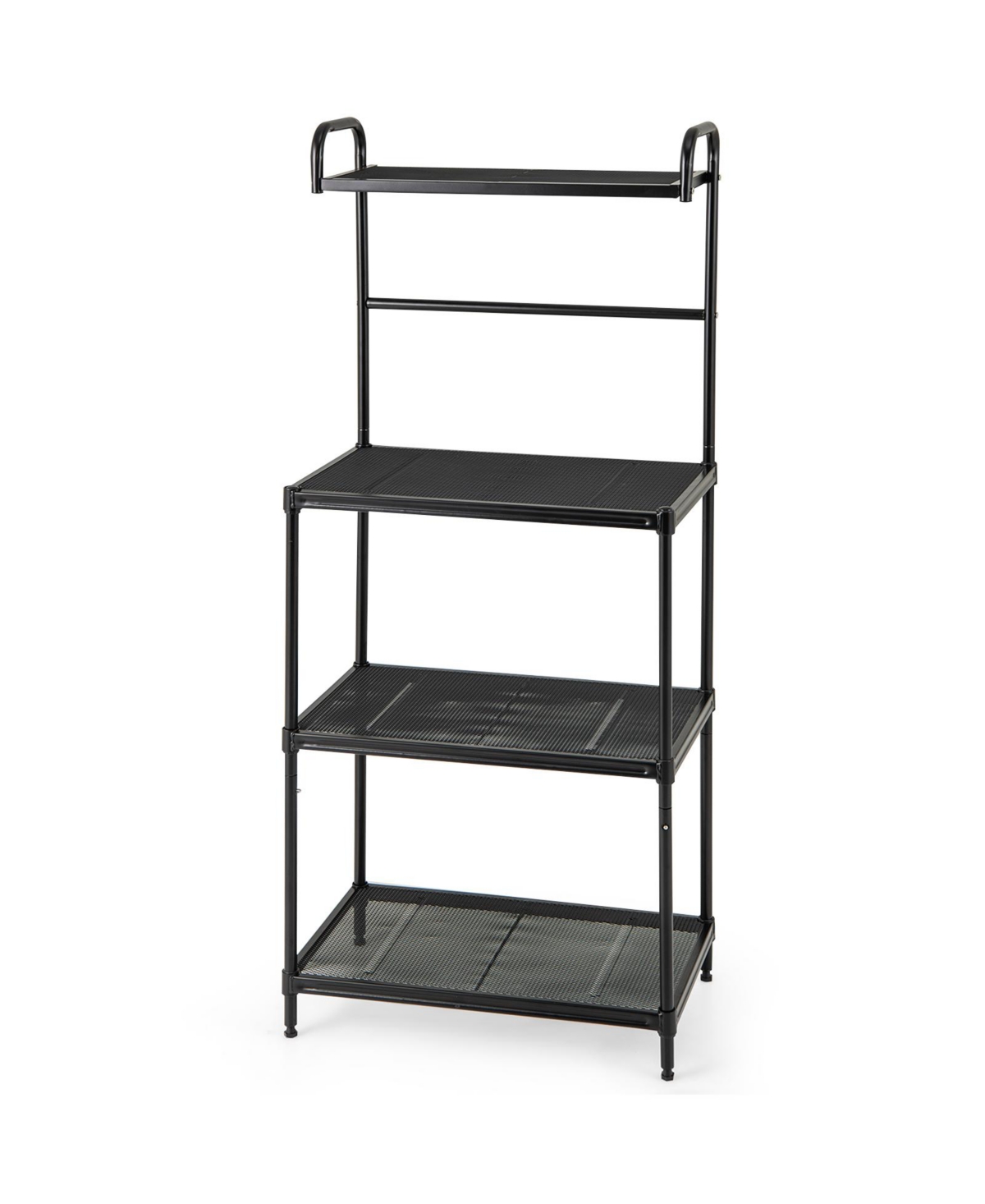 Sugift 53.5 Inch 4-Tier Iron Mesh Shelf Kitchen Microwave Storage Rack