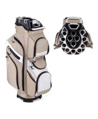 Molded Lock Top Golf Cart Bag with 14-Way Full-Length Dividers and 11 Pockets