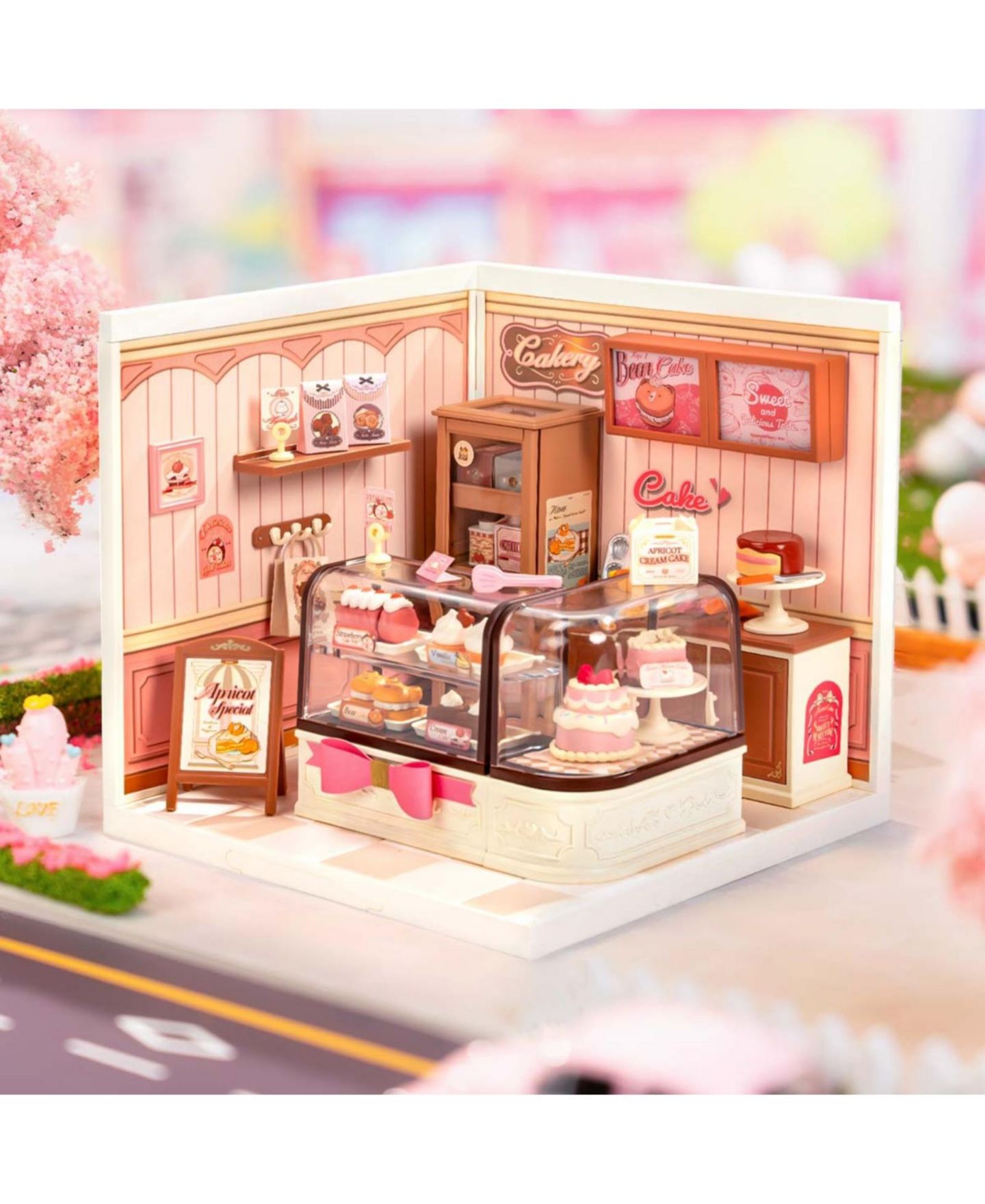 Детские аксессуары для кукол Robotime Super Creator Series Tasty Cake Shop Miniature 115-Piece Dollhouse Kit, Ages 14+ — фото 5