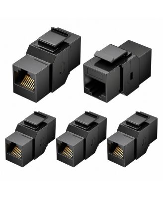 UL Listed 10Gbps Cat6 Keystone Coupler RJ45 Female to Female Ethernet Adapter