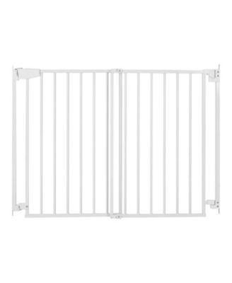 Adjustable Baby Gate for Stairs 28-43 in Wide 30 in High Dog Gate No Bottom Bar One-Handed Mount