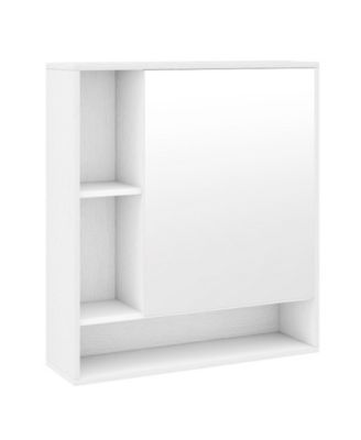 Wall Mounted Bathroom Cabinet with Mirror and Single Door