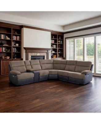 Intelligent Recliner Sofa Set, Adjustable Leather Couch with Storage and Wireless Charging for Living Room