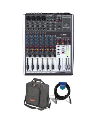 XENYX 1204USB 12-Input 2/2-Bus USB Mixer with Mixer Bag and XLR Cable