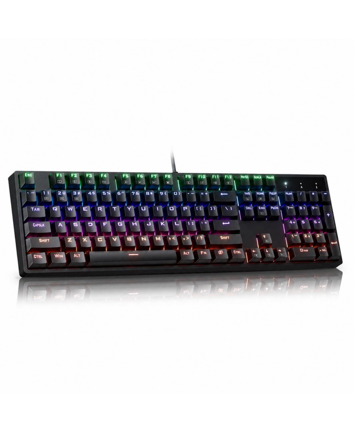 Lofree Wired Mechanical Blue Switches Gaming Keyboard for Pc - Black