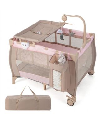 Convertible Portable Playard Bassinet with Changing Table