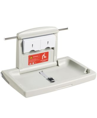 Wall-Mounted Baby Changing Station with Adjustable Safety Strap