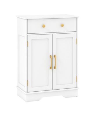 Floor Storage Cabinet with Doors Modern Buffet Sideboard with Drawer and Adjustable Shelf