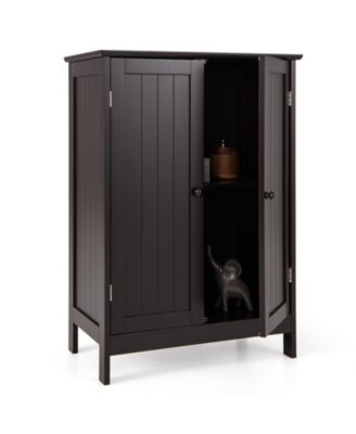 Bathroom Floor Storage Double Door Cupboard Cabinet