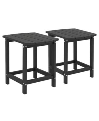 2-Piece 18in Adirondack Outdoor Side Table for Patio and Garden