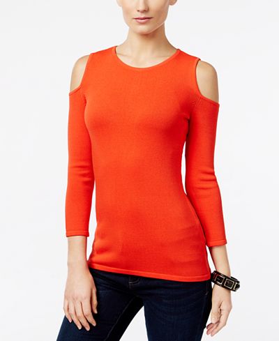 INC International Concepts Cold-Shoulder Sweater, Only at Macy's