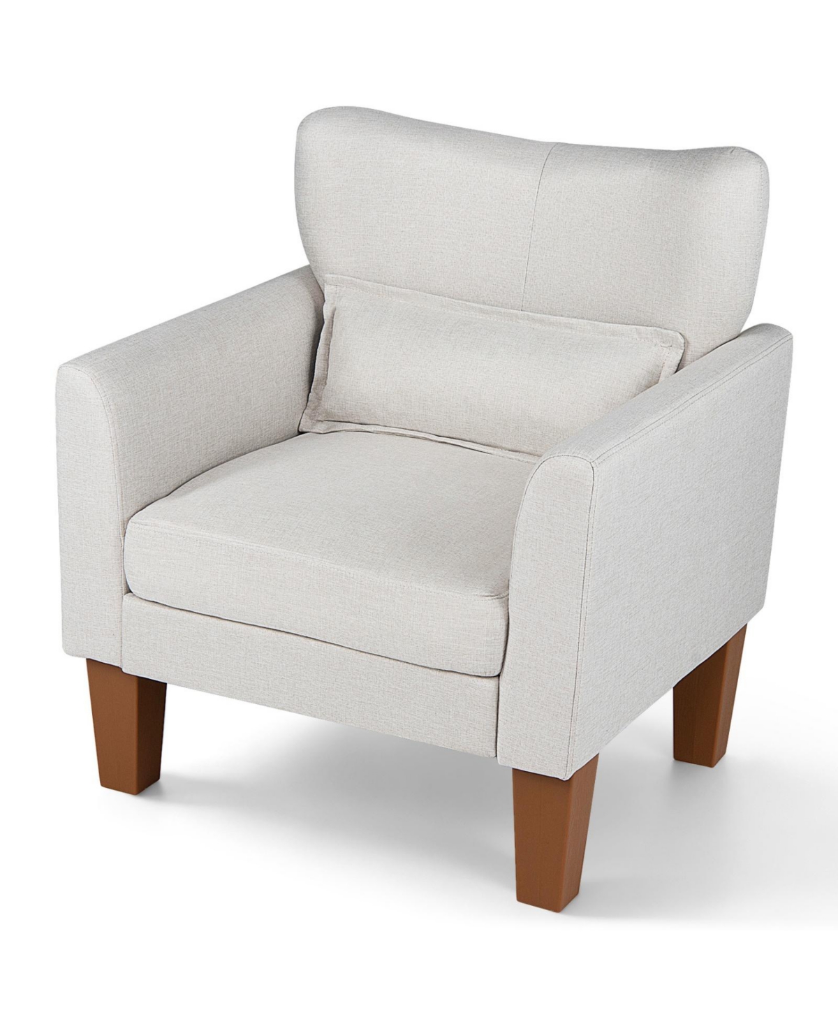 Sugift Modern Accent Chair with Removable Cushion and Pillow for Living Room